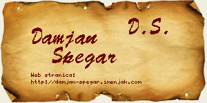 Damjan Špegar vizit kartica